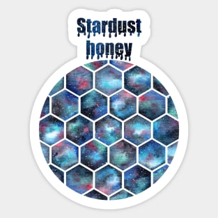Watercolor stardust honeycomb Sticker